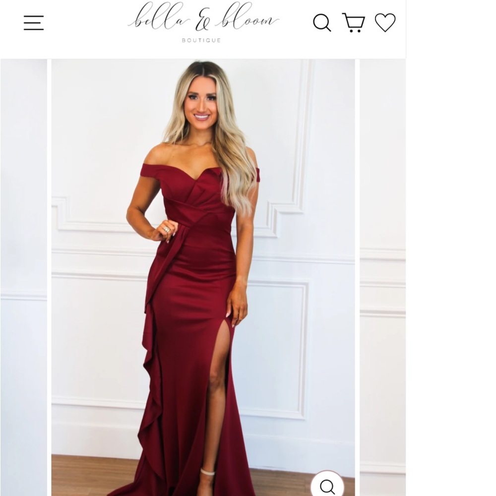 Bella and bloom burgundy wine colored formal dress! NEW only tried on!